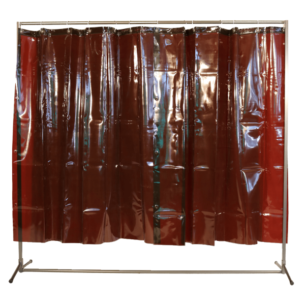 Stellwand / Schutzwand VIPER 2000 mit 2 Vorhängen 1600 x 1400 mm Bronze